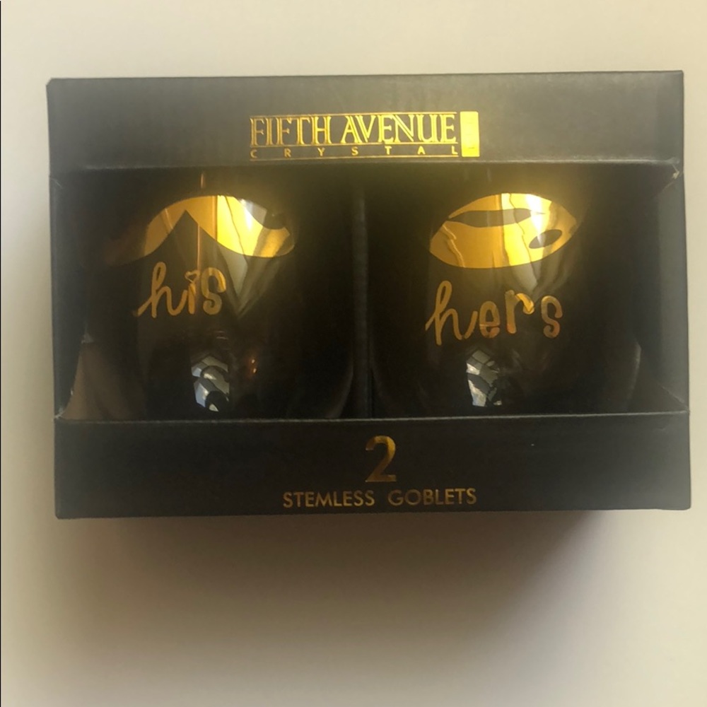 His and Hers Stemless Goblets